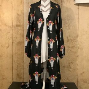 Bull and Beautiful Butterfly Cape Dress